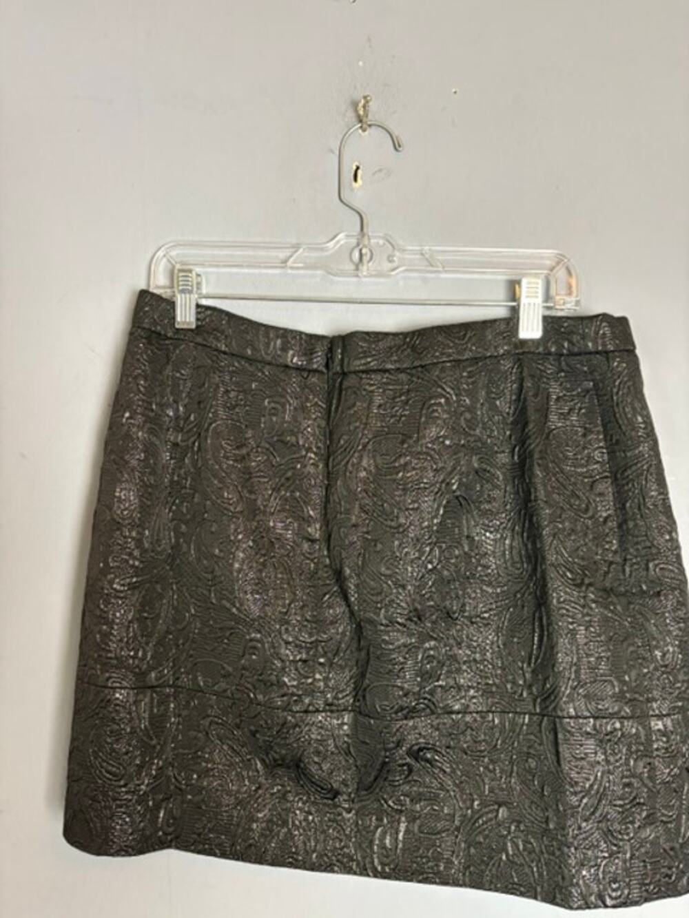J.Crew Womens Black Brocade Jacquard Mini Skirt Size 12